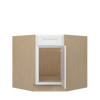 NORFOLK Ready to Assemble 36 in. W x 34.5 in. H x 24 in. D Plywood Sink Diagonal Corner Base Cabinet in Painted White | Kunal Kitchens