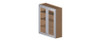 NORFOLK Ready to Assemble 36 in. W x 42 in. H x 12 in. D Plywood Frosted Glass Door Wall Cabinet in Painted White | Kunal Kitchens