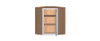 NORFOLK Ready to Assemble 24 in. W x 30 in. H x 12 in. D Plywood Frosted Glass Door Diagonal Corner Wall Cabinet in Painted White | Kunal Kitchens