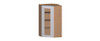 NORFOLK Ready to Assemble 24 in. W x 42 in. H x 12 in. D Plywood Frosted Glass Door Diagonal Corner Wall Cabinet in Painted White | Kunal Kitchens
