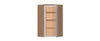 NORFOLK Ready to Assemble 24 in. W x 42 in. H x 12 in. D Plywood Frosted Glass Door Diagonal Corner Wall Cabinet in Painted White | Kunal Kitchens