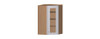 NORFOLK Ready to Assemble 27 in. W x 42 in. H x 15 in. D Plywood Frosted Glass Door Diagonal Corner Wall Cabinet in Painted White | Kunal Kitchens