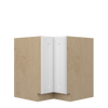 NORFOLK Ready to Assemble 33 in. W x 34.5 in. H x 24 in. D Plywood Lazy Susan Base Corner Cabinet Left in Painted White | Kunal Kitchens