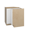 NORFOLK Ready to Assemble 33 in. W x 34.5 in. H x 24 in. D Plywood Lazy Susan Base Corner Cabinet Left in Painted White | Kunal Kitchens