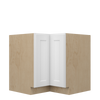 NORFOLK Ready to Assemble 36 in. W x 34.5 in. H x 24 in. D Plywood Lazy Susan Base Corner Cabinet Left in Painted White | Kunal Kitchens