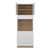 NORFOLK Ready to Assemble 33 in. W x 90 in. H x 24 in. D Plywood Oven Tall Cabinet in Painted White | Kunal Kitchens