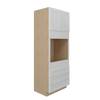 NORFOLK Ready to Assemble 33 in. W x 90 in. H x 24 in. D Plywood Oven Tall Cabinet in Painted White | Kunal Kitchens