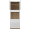 NORFOLK Ready to Assemble 33 in. W x 96 in. H x 24 in. D Plywood Oven Tall Cabinet in Painted White | Kunal Kitchens
