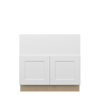 NORFOLK Ready to Assemble 36 in. W x 34.5 in. H x 24 in. D Plywood Farm Sink Base Cabinet in Painted White | Kunal Kitchens
