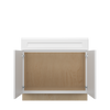 NORFOLK Ready to Assemble 36 in. W x 34.5 in. H x 24 in. D Plywood Sink Base Cabinet in Painted White | Kunal Kitchens