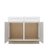 NORFOLK Ready to Assemble 39 in. W x 34.5 in. H x 24 in. D Plywood Sink Base Cabinet in Painted White | Kunal Kitchens