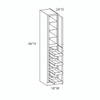 NORFOLK Ready to Assemble 18 in. W x 96 in. H x 24 in. D Plywood Tall Cabinet w/(4) Roll-out Trays in Painted White | Kunal Kitchens