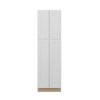 NORFOLK Ready to Assemble 24 in. W x 84 in. H x 24 in. D Plywood Tall Cabinet w/(2) Roll-out Trays in Painted White | Kunal Kitchens