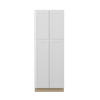 NORFOLK Ready to Assemble 30 in. W x 84 in. H x 24 in. D Plywood Tall Cabinet w/(2) Roll-out Trays in Painted White | Kunal Kitchens