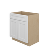 NORFOLK Ready to Assemble 30 in. W x 34.5 in. H x 21 in. D Plywood Vanity Cabinet w/Bottom Drawer in Painted White | Kunal Kitchens
