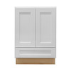 NORFOLK Ready to Assemble 30 in. W x 34.5 in. H x 21 in. D Plywood Vanity Cabinet w/Bottom Drawer in Painted White | Kunal Kitchens