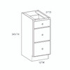NORFOLK Ready to Assemble 12 in. W x 34.5 in. H x 21 in. D Plywood Drawer Vanity Cabinet in Painted White | Kunal Kitchens