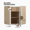 NORFOLK Ready to Assemble 27 in. W x 42 in. H x 15 in. D Plywood Diagonal Corner Wall Cabinet in Painted White | Kunal Kitchens