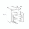 ROCKINGHAM Ready to Assemble 24 in. W x 34.5 in. H x 24 in. D Plywood Base Cabinet w/(2) Roll-out Trays in Painted Stratus | Kunal Kitchens