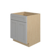 ROCKINGHAM Ready to Assemble 27 in. W x 34.5 in. H x 24 in. D Plywood Base Cabinet w/(2) Roll-out Trays in Painted Stratus | Kunal Kitchens