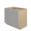ROCKINGHAM Ready to Assemble 39 in. W x 34.5 in. H x 24 in. D Plywood Base Cabinet w/(2) Roll-out Trays in Painted Stratus | Kunal Kitchens