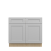 ROCKINGHAM Ready to Assemble 39 in. W x 34.5 in. H x 24 in. D Plywood Base Cabinet in Painted Stratus | Kunal Kitchens