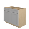 ROCKINGHAM Ready to Assemble 42 in. W x 34.5 in. H x 24 in. D Plywood Base Cabinet w/(2) Roll-out Trays in Painted Stratus | Kunal Kitchens