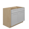 ROCKINGHAM Ready to Assemble 42 in. W x 34.5 in. H x 24 in. D Plywood Base Cabinet w/(4) Roll-out Trays in Painted Stratus | Kunal Kitchens