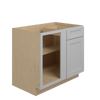 ROCKINGHAM Ready to Assemble 39 in. W x 34.5 in. H x 24 in. D Plywood Blind Base Corner Cabinet Left in Painted Stratus | Kunal Kitchens