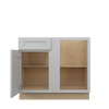 ROCKINGHAM Ready to Assemble 39 in. W x 34.5 in. H x 24 in. D Plywood Blind Base Corner Cabinet Right in Painted Stratus | Kunal Kitchens