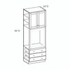 ROCKINGHAM Ready to Assemble 33 in. W x 96 in. H x 24 in. D Plywood Oven Tall Cabinet in Painted Stratus | Kunal Kitchens
