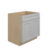 ROCKINGHAM Ready to Assemble 33 in. W x 34.5 in. H x 24 in. D Plywood Sink Base Cabinet in Painted Stratus | Kunal Kitchens