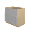 ROCKINGHAM Ready to Assemble 36 in. W x 34.5 in. H x 24 in. D Plywood Farm Sink Base Cabinet in Painted Stratus | Kunal Kitchens