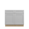 ROCKINGHAM Ready to Assemble 39 in. W x 34.5 in. H x 24 in. D Plywood Sink Base Cabinet in Painted Stratus | Kunal Kitchens