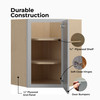 ROCKINGHAM Ready to Assemble 24 in. W x 30 in. H x 12 in. D Plywood Diagonal Corner Wall Cabinet in Painted Stratus | Kunal Kitchens