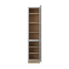 ROCKINGHAM Assembled 18 in. W x 84 in. H x 21 in. D Plywood Vanity Linen Cabinet w/(3) Drawers in Painted Stratus | Kunal Kitchens