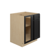 BELLE HAVEN Assembled 27 in. W x 34.5 in. H x 24 in. D Plywood Blind Base Corner Cabinet Left in Driftwood | Kunal Kitchens