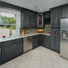 BELLE HAVEN Assembled 33 in. W x 34.5 in. H x 24 in. D Plywood Blind Base Corner Cabinet Right in Driftwood | Kunal Kitchens