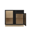 BELLE HAVEN Assembled 39 in. W x 34.5 in. H x 24 in. D Plywood Blind Base Corner Cabinet Left in Driftwood | Kunal Kitchens