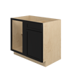 BELLE HAVEN Assembled 39 in. W x 34.5 in. H x 24 in. D Plywood Blind Base Corner Cabinet Left in Driftwood | Kunal Kitchens