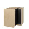 BELLE HAVEN Assembled 33 in. W x 34.5 in. H x 24 in. D Plywood Lazy Susan Base Corner Cabinet Left in Driftwood | Kunal Kitchens