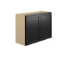 BELLE HAVEN Assembled 33 in. W x 24 in. H x 12 in. D Plywood Wall Cabinet in Driftwood | Kunal Kitchens