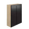 BELLE HAVEN Assembled 33 in. W x 42 in. H x 12 in. D Plywood Wall Cabinet in Driftwood | Kunal Kitchens