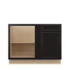 BELLE HAVEN Assembled 45 in. W x 34.5 in. H x 24 in. D Plywood Blind Base Corner Cabinet Left in Driftwood | Kunal Kitchens