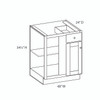 BELLE HAVEN Assembled 48 in. W x 34.5 in. H x 24 in. D Plywood Blind Base Corner Cabinet Left in Driftwood | Kunal Kitchens