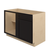 BELLE HAVEN Assembled 48 in. W x 34.5 in. H x 24 in. D Plywood Blind Base Corner Cabinet Left in Driftwood | Kunal Kitchens