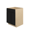 BELLE HAVEN Assembled 24 in. W x 34.5 in. H x 24 in. D Plywood Base Cabinet w/(1) Roll-out Tray in Driftwood | Kunal Kitchens