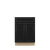 BELLE HAVEN Assembled 24 in. W x 34.5 in. H x 24 in. D Plywood Base Cabinet w/(1) Roll-out Tray in Driftwood | Kunal Kitchens
