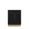 BELLE HAVEN Assembled 27 in. W x 34.5 in. H x 24 in. D Plywood Base Cabinet w/(2) Roll-out Trays in Driftwood | Kunal Kitchens