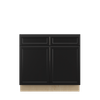 BELLE HAVEN Assembled 36 in. W x 34.5 in. H x 24 in. D Plywood Base Cabinet w/(1) Roll-out Tray in Driftwood | Kunal Kitchens